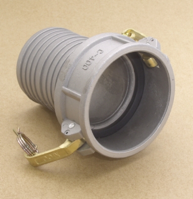 Click to enlarge - Part ‘C’ ‘Camlock’ type coupling. Female cam to hose tail. Made to MIL -C- 27487. Also available with self locking arms.